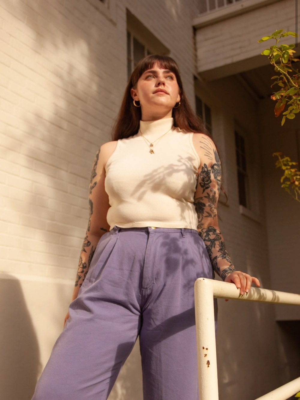 Big Bud Press Lavender High-Waist Trousers